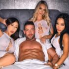 Wild pornstar 3 on 1 foursome with Maximo